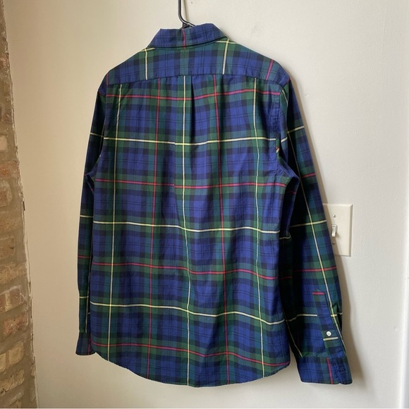 Ralph Lauren Men's Blue Plaid Shirt Size Large Slim Fit Excellent Condition - Picture 7 of 10
